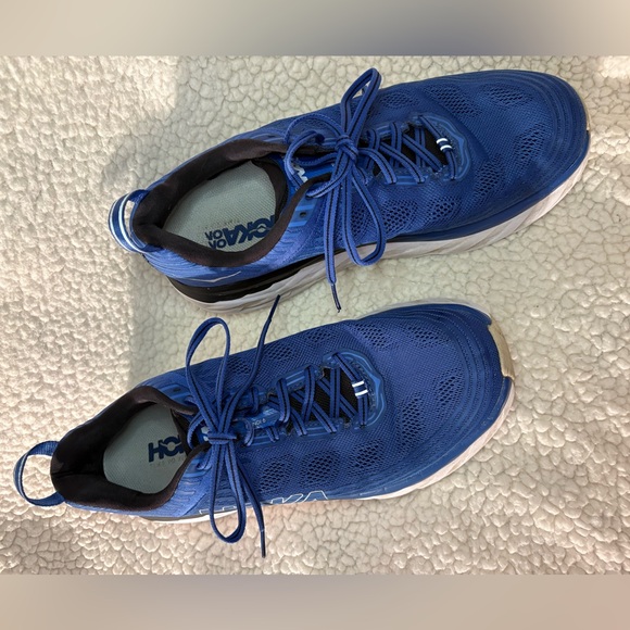 Hoka Men's Bondi 8 Vibrant Blue Athletic Shoes - Picture 3 of 8